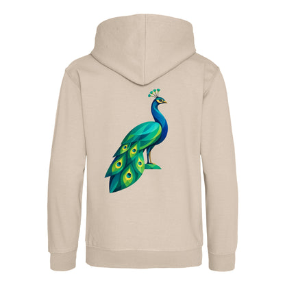Peacock in Prism Kids' Hoodie - Prism Kingdom Natural Stone colour variant image