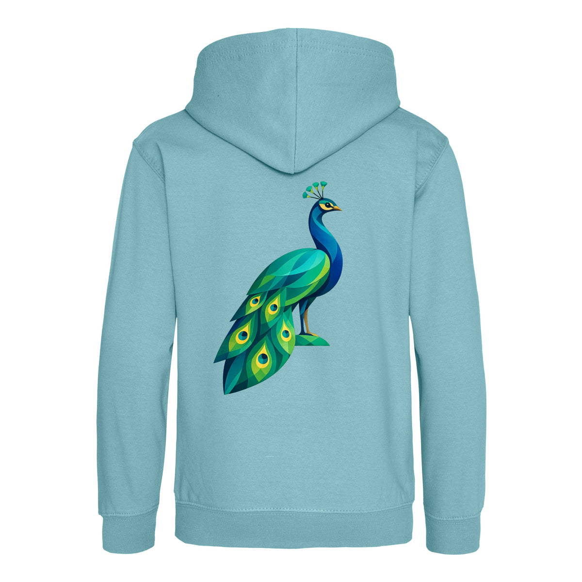 Peacock in Prism Kids' Hoodie - Prism Kingdom Seafoam colour variant image