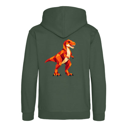 T-Rex Territory Kids' Hoodie - Prism Kingdom Bottle Green colour variant image