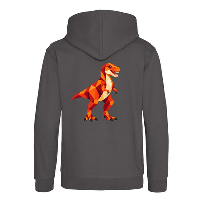 T-Rex Territory Kids' Hoodie - Prism Kingdom Charcoal colour variant image