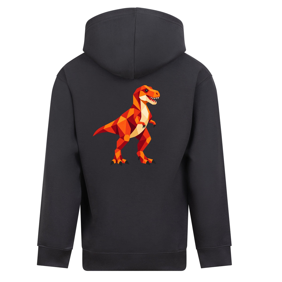 T-Rex Territory Kids' Hoodie - Prism Kingdom Solid Charcoal colour variant image