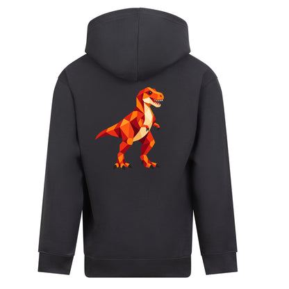 T-Rex Territory Kids' Hoodie - Prism Kingdom Solid Charcoal colour variant image
