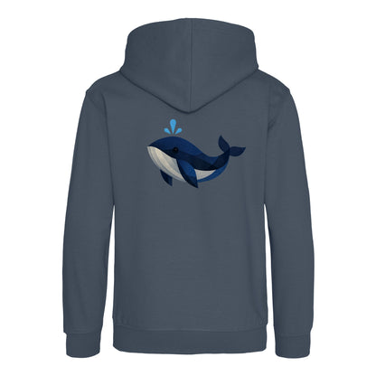 Whale in Blue Kids' Hoodie - Prism Kingdom Airforce Blue colour variant image