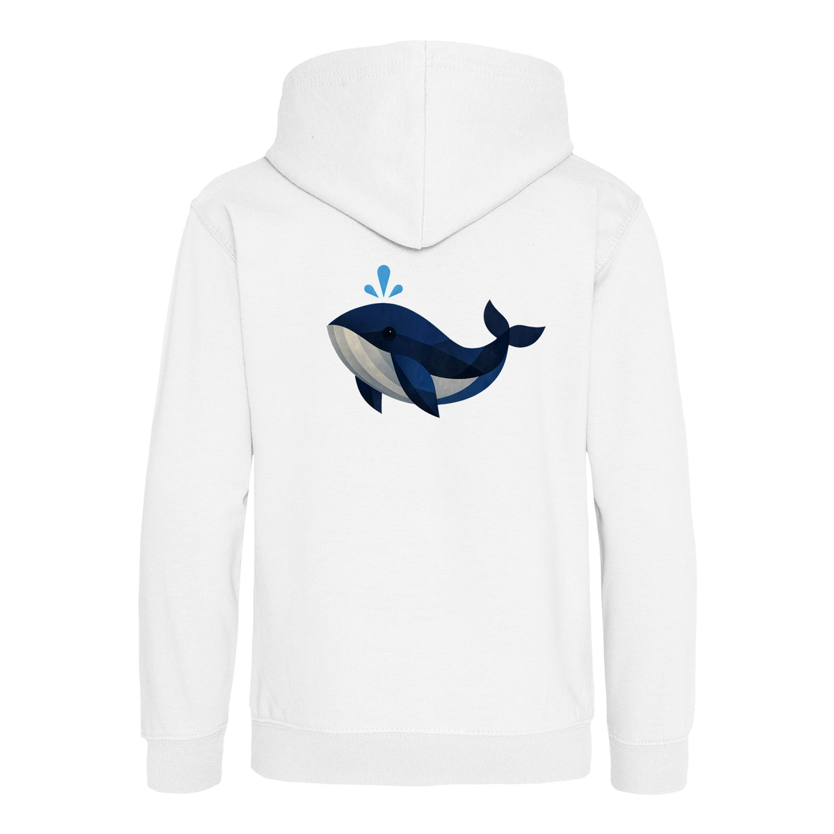 Whale in Blue Kids' Hoodie - Prism Kingdom Arctic White colour variant image