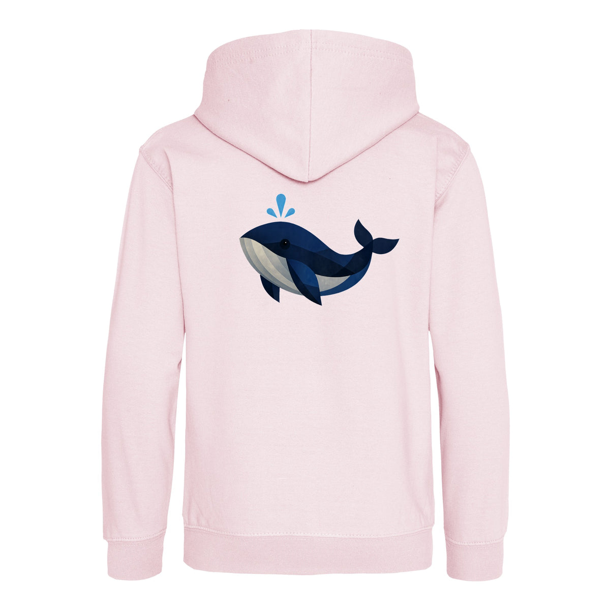 Whale in Blue Kids' Hoodie - Prism Kingdom Baby Pink colour variant image