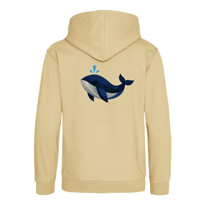 Whale in Blue Kids' Hoodie - Prism Kingdom Desert Sand colour variant image