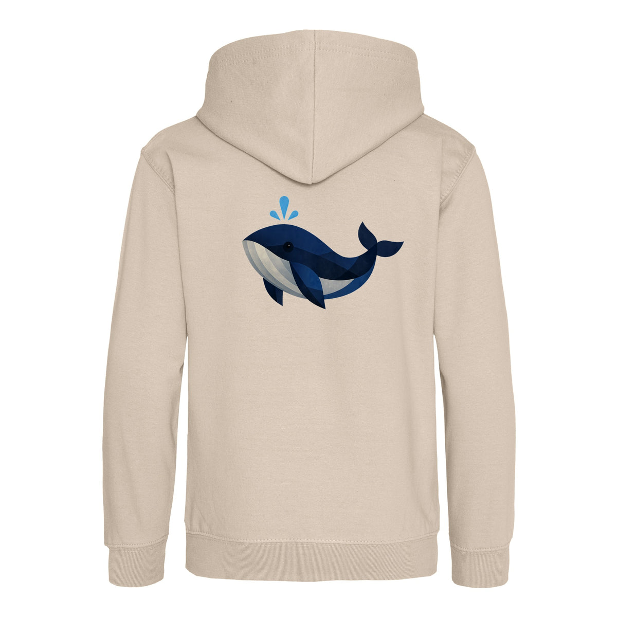 Whale in Blue Kids' Hoodie - Prism Kingdom Natural Stone colour variant image