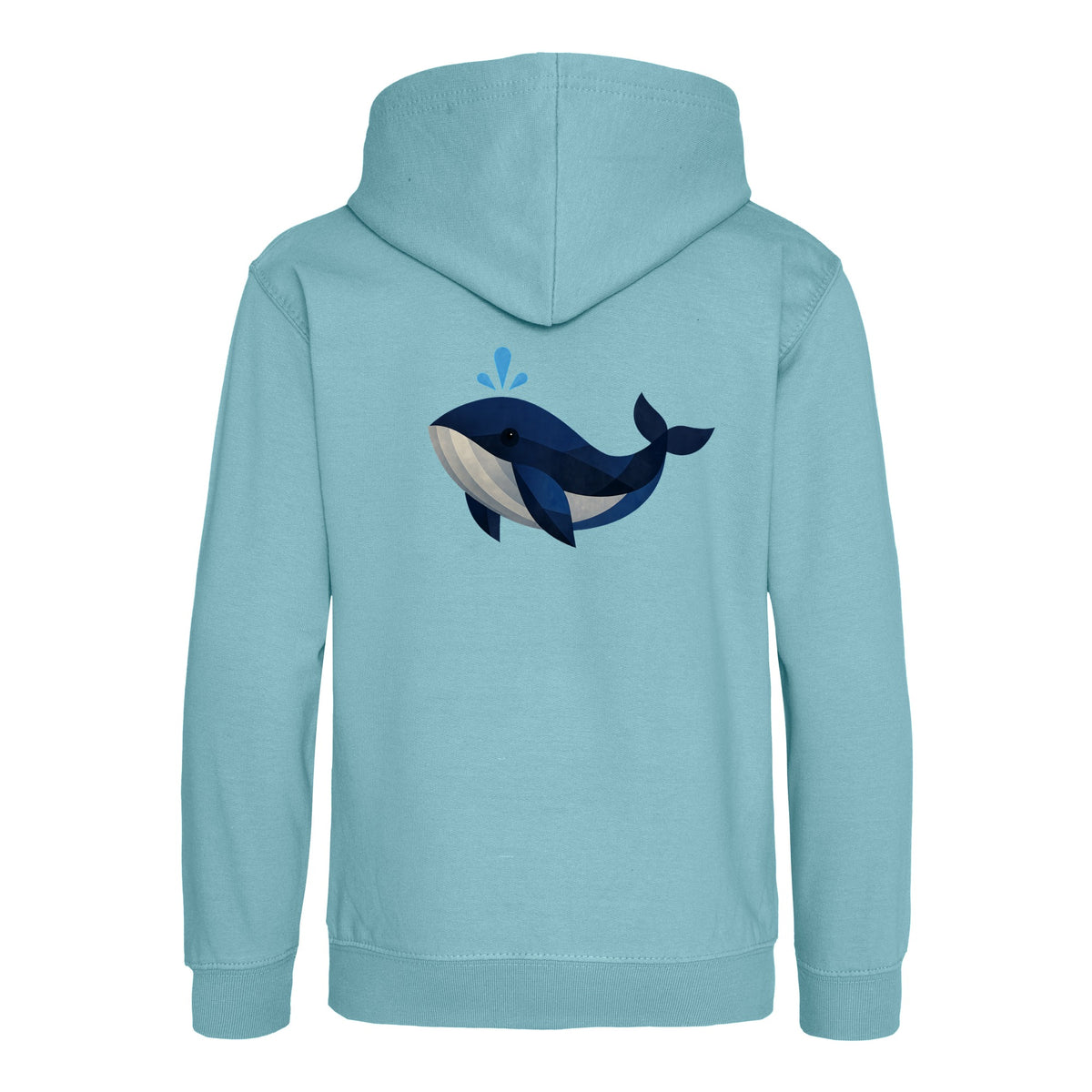 Whale in Blue Kids' Hoodie - Prism Kingdom Seafoam colour variant image