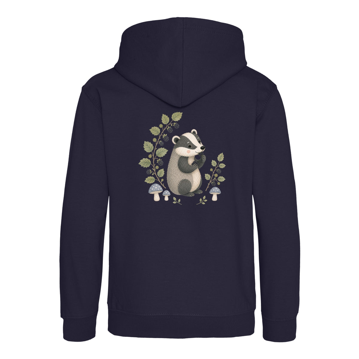Badger's Blackberry Kids' Hoodie - Once Upon a Woodland French Navy colour variant image