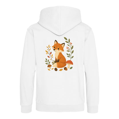 Fox Among the Toadstools Kids' Hoodie - Once Upon a Woodland Arctic White colour variant image