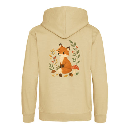 Fox Among the Toadstools Kids' Hoodie - Once Upon a Woodland Desert Sand colour variant image