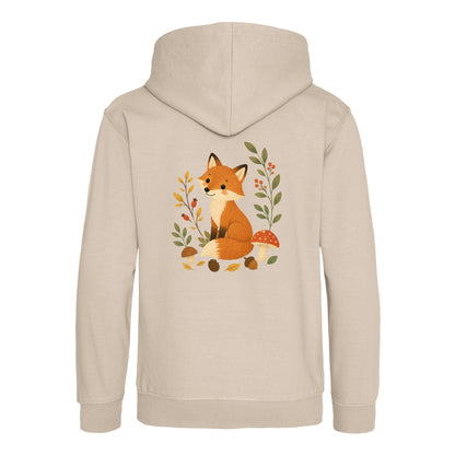 Fox Among the Toadstools Kids' Hoodie - Once Upon a Woodland Natural Stone colour variant image