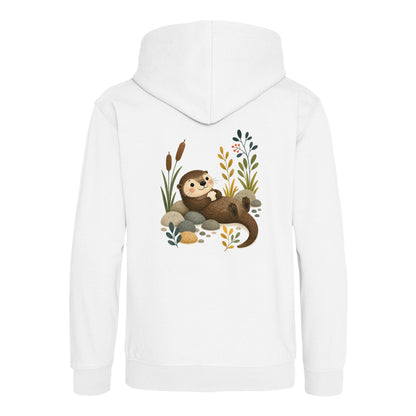 Otter by the Reeds Kids' Hoodie - Once Upon a Woodland Arctic White colour variant image