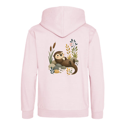 Otter by the Reeds Kids' Hoodie - Once Upon a Woodland Baby Pink colour variant image