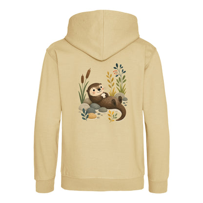 Otter by the Reeds Kids' Hoodie - Once Upon a Woodland Desert Sand colour variant image