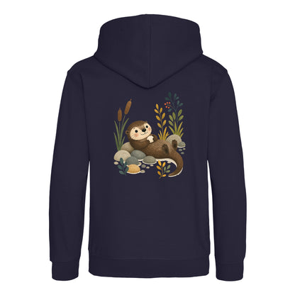 Otter by the Reeds Kids' Hoodie - Once Upon a Woodland French Navy colour variant image
