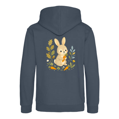 Rabbit's Carrot Patch Kids' Hoodie - Once Upon a Woodland Airforce Blue colour variant image