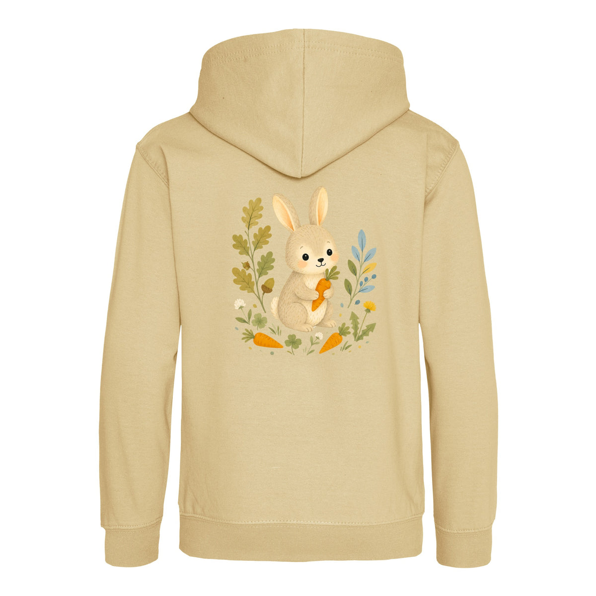 Rabbit's Carrot Patch Kids' Hoodie - Once Upon a Woodland Desert Sand colour variant image
