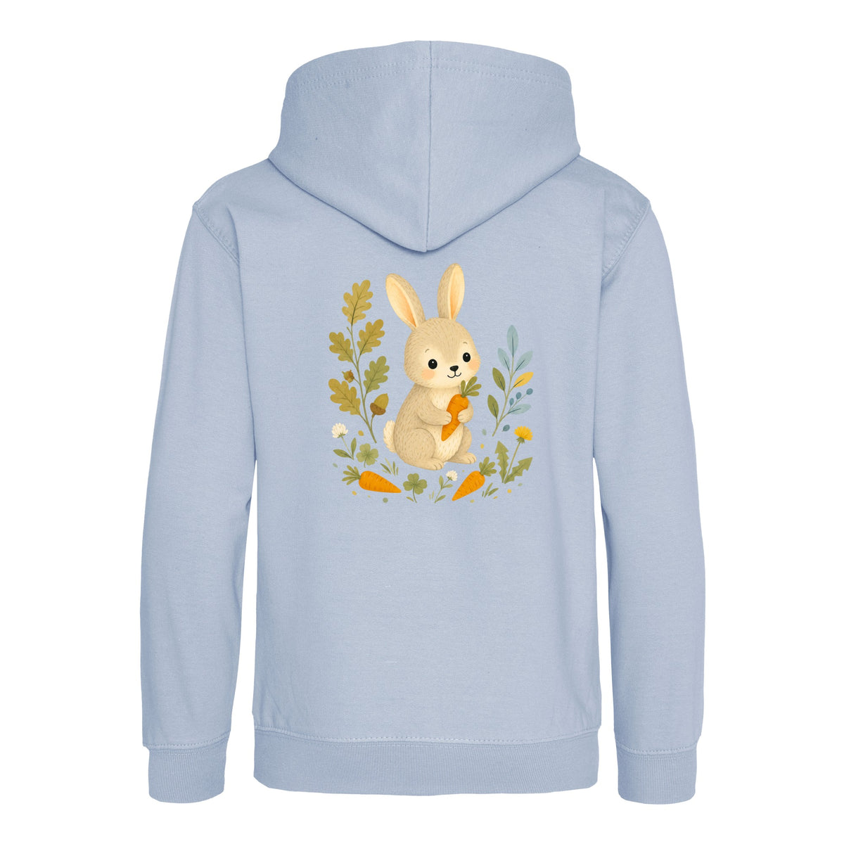 Rabbit's Carrot Patch Kids' Hoodie - Once Upon a Woodland Sky Blue colour variant image
