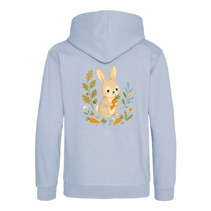 Rabbit's Carrot Patch Kids' Hoodie - Once Upon a Woodland Sky Blue colour variant image