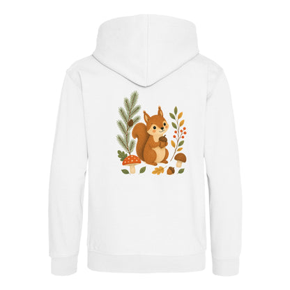 Squirrel's Autumn Store Kids' Hoodie - Once Upon a Woodland Arctic White colour variant image
