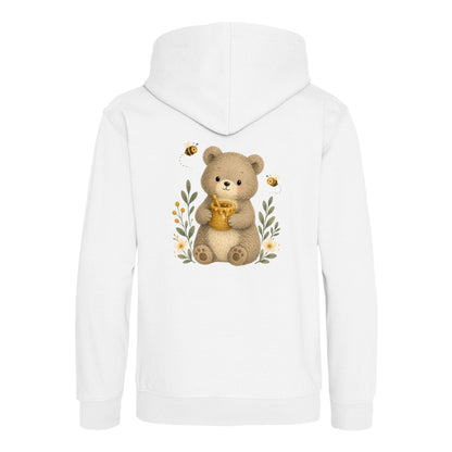 Bear and the Honey Bees Kids' Hoodie - Once Upon a Woodland Arctic White colour variant image