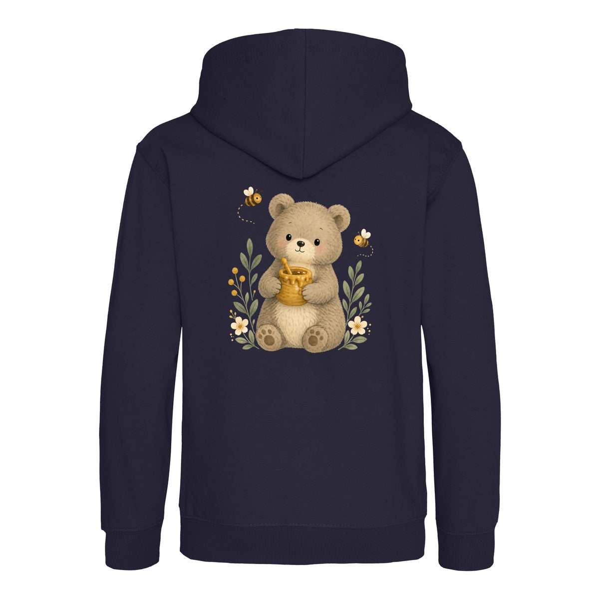 Bear and the Honey Bees Kids' Hoodie - Once Upon a Woodland French Navy colour variant image