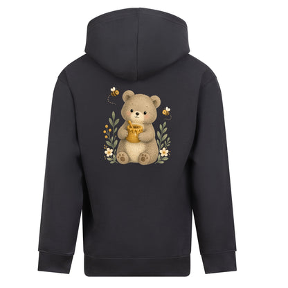 Bear and the Honey Bees Kids' Hoodie - Once Upon a Woodland Solid Charcoal colour variant image