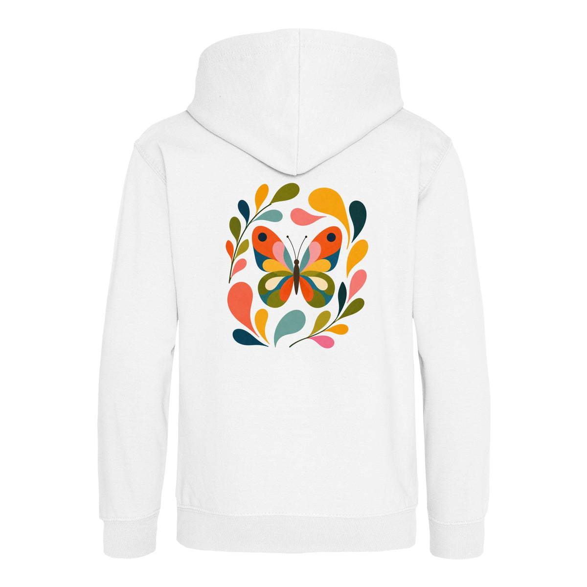 Wings in Bloom Kids' Hoodie - Freeform Fauna Arctic White colour variant image