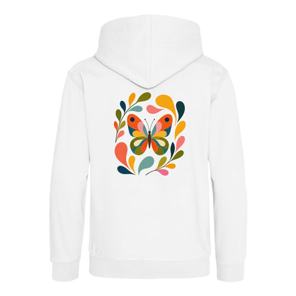 Wings in Bloom Kids' Hoodie - Freeform Fauna Arctic White colour variant image
