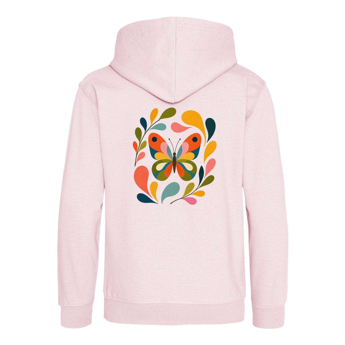 Wings in Bloom Kids' Hoodie - Freeform Fauna Baby Pink colour variant image