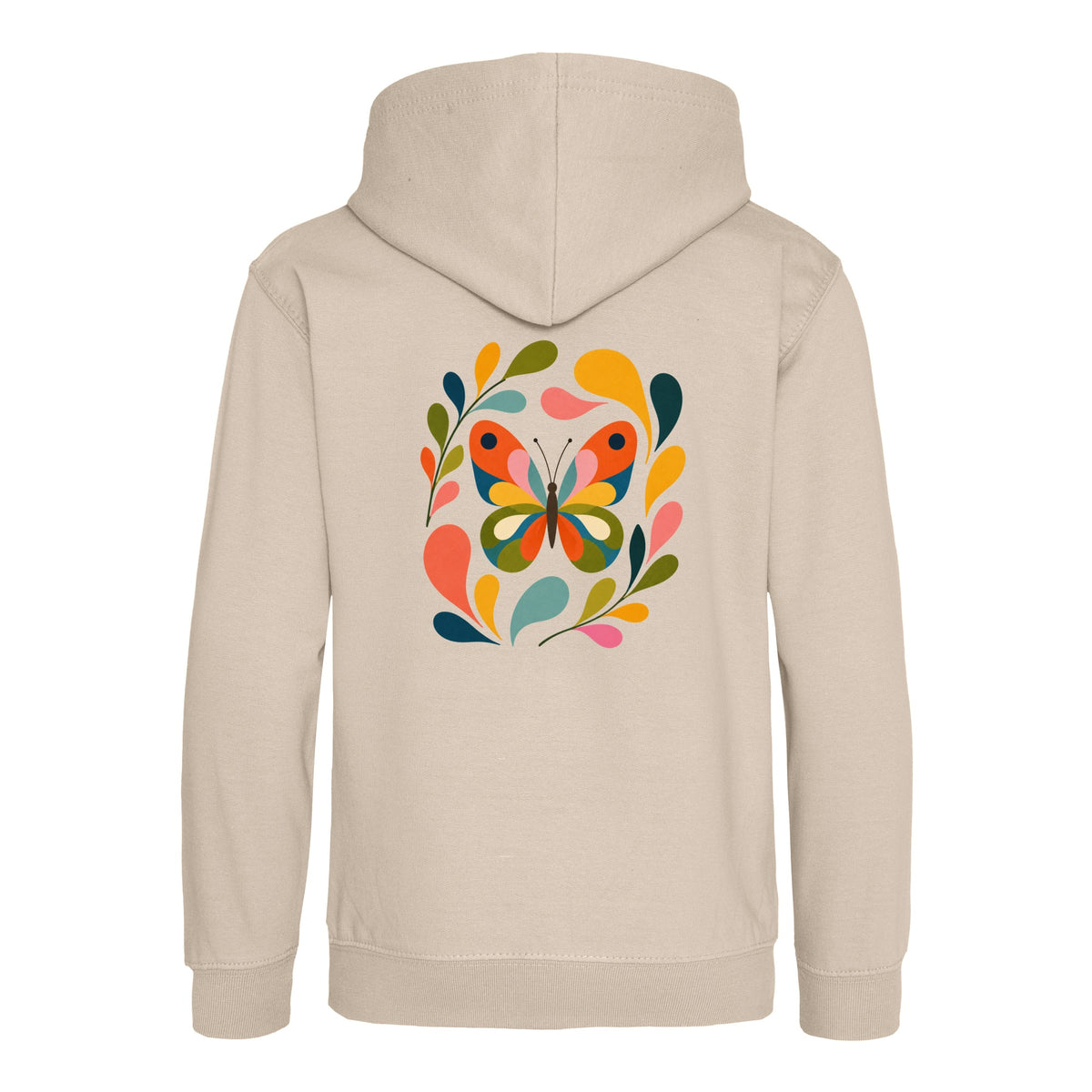 Wings in Bloom Kids' Hoodie - Freeform Fauna Natural Stone colour variant image