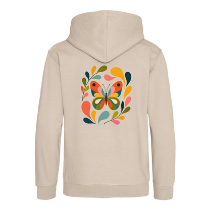 Wings in Bloom Kids' Hoodie - Freeform Fauna Natural Stone colour variant image