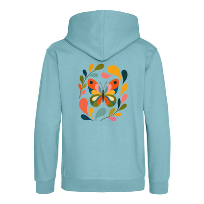 Wings in Bloom Kids' Hoodie - Freeform Fauna Seafoam colour variant image