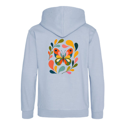 Wings in Bloom Kids' Hoodie - Freeform Fauna Sky Blue colour variant image