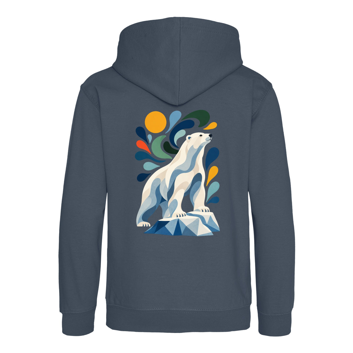 Arctic Resolve Kids' Hoodie - Freeform Fauna Airforce Blue colour variant image