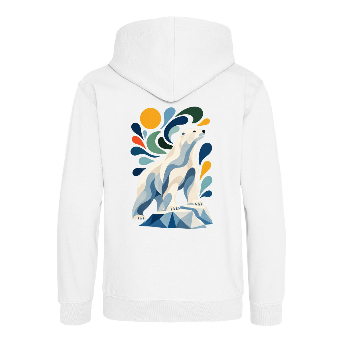 Arctic Resolve Kids' Hoodie - Freeform Fauna Arctic White colour variant image