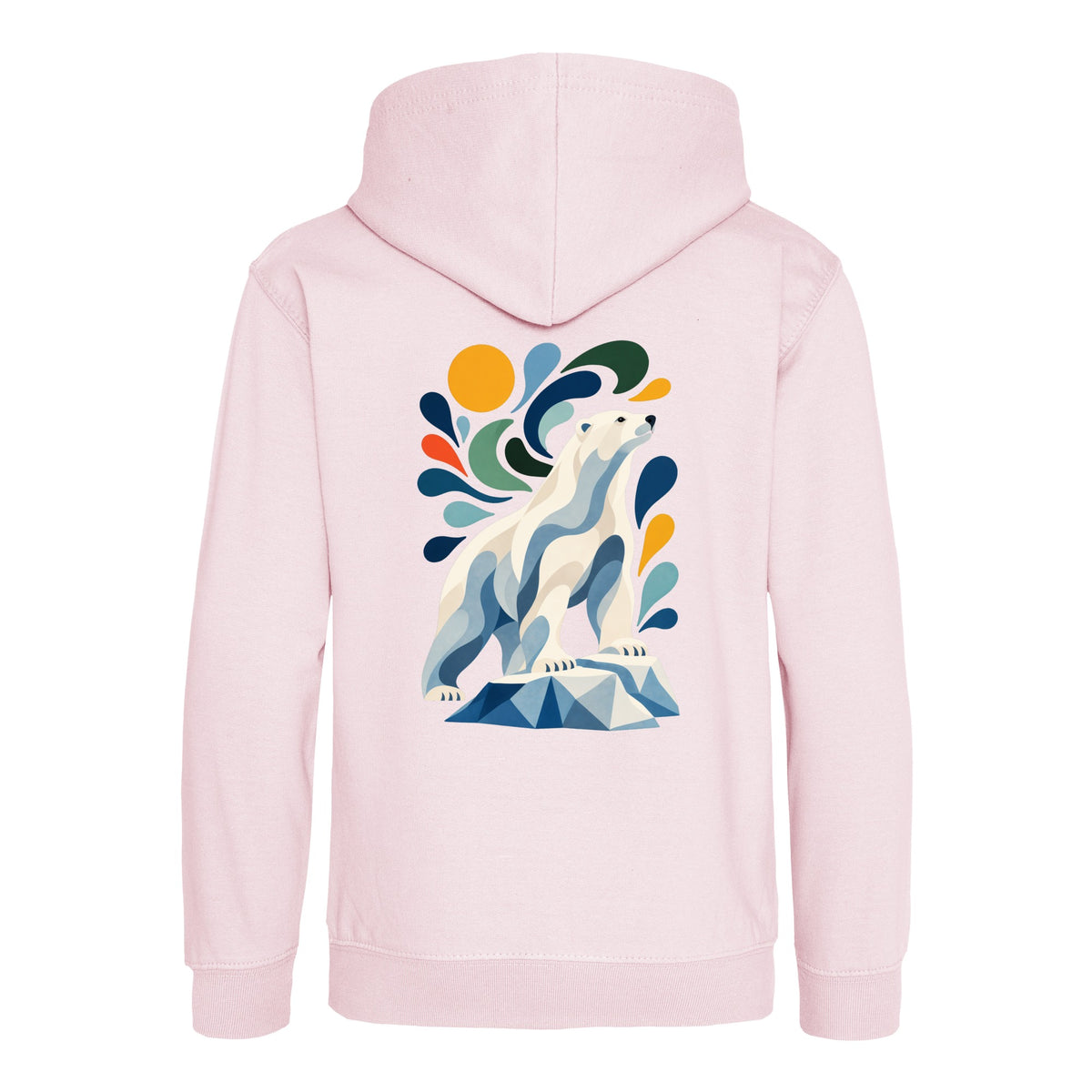 Arctic Resolve Kids' Hoodie - Freeform Fauna Baby Pink colour variant image