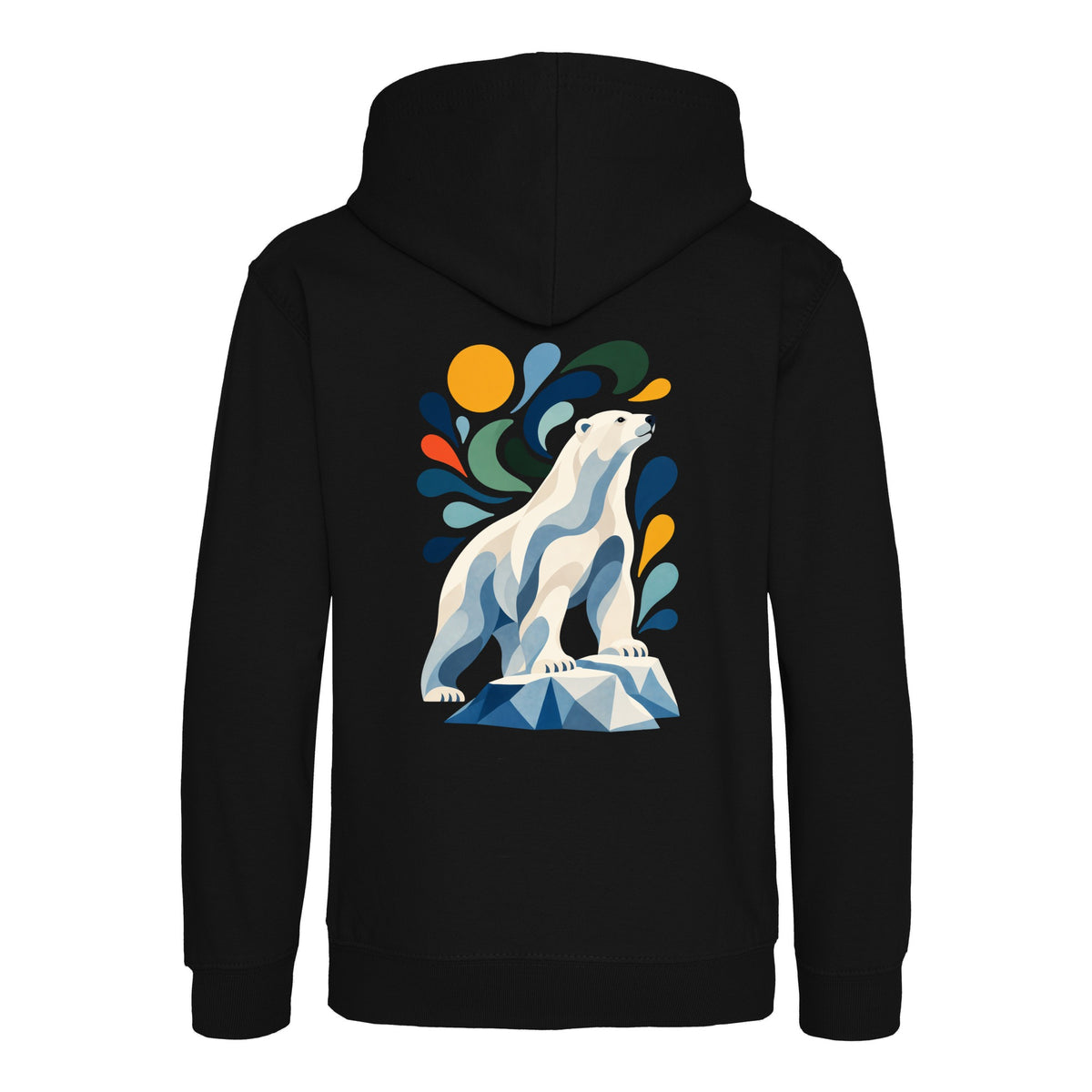 Arctic Resolve Kids' Hoodie - Freeform Fauna Deep Black colour variant image
