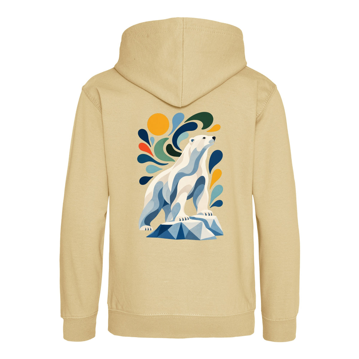 Arctic Resolve Kids' Hoodie - Freeform Fauna Desert Sand colour variant image
