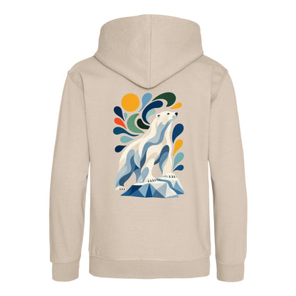Arctic Resolve Kids' Hoodie - Freeform Fauna Natural Stone colour variant image