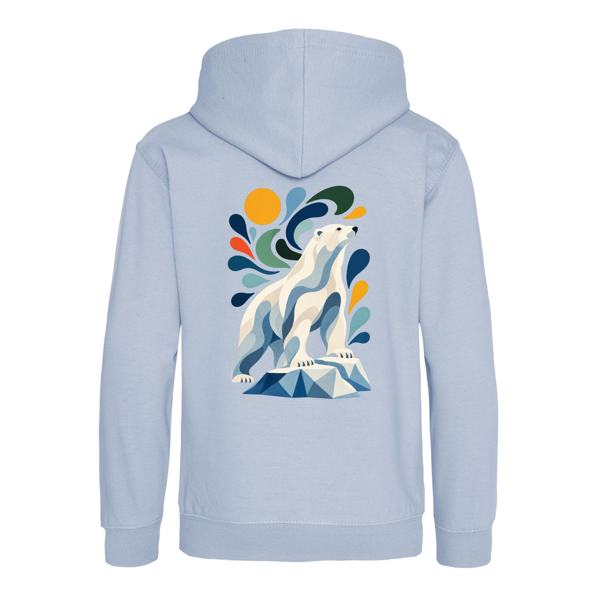 Arctic Resolve Kids' Hoodie - Freeform Fauna Sky Blue colour variant image