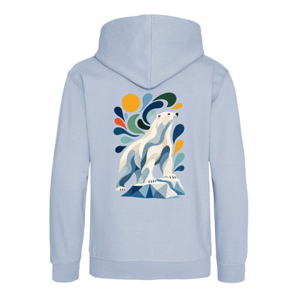 Arctic Resolve Kids' Hoodie - Freeform Fauna Sky Blue colour variant image