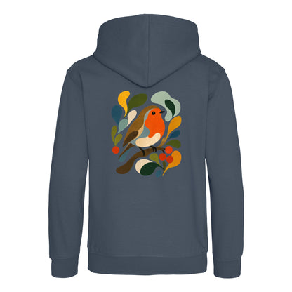 Hedgerow Harmony Kids' Hoodie - Freeform Fauna Airforce Blue colour variant image