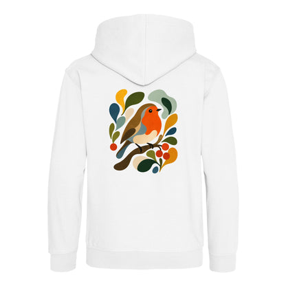 Hedgerow Harmony Kids' Hoodie - Freeform Fauna Arctic White colour variant image