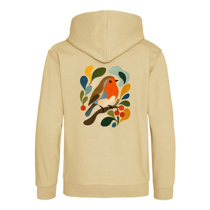 Hedgerow Harmony Kids' Hoodie - Freeform Fauna Desert Sand colour variant image