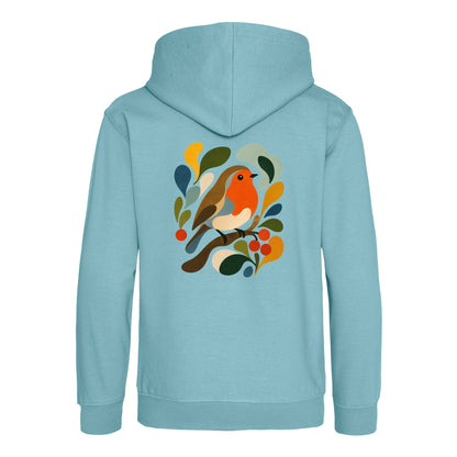 Hedgerow Harmony Kids' Hoodie - Freeform Fauna Seafoam colour variant image