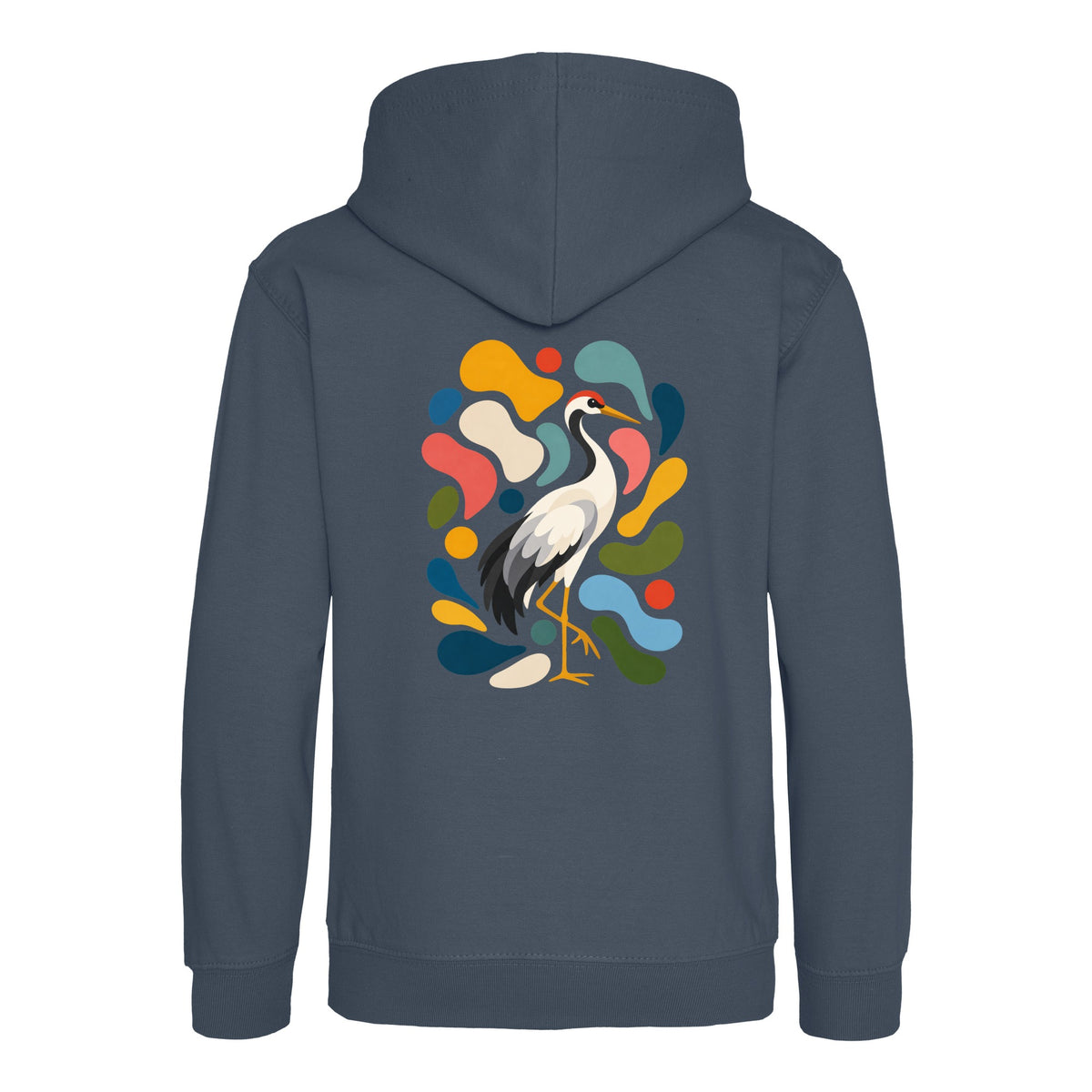 Stillness and Grace Kids' Hoodie - Freeform Fauna Airforce Blue colour variant image