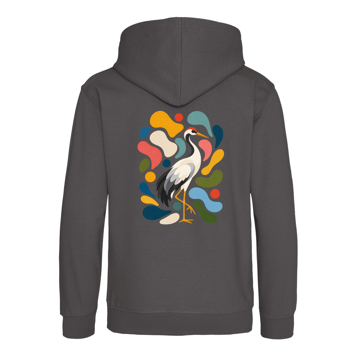 Stillness and Grace Kids' Hoodie - Freeform Fauna Charcoal colour variant image
