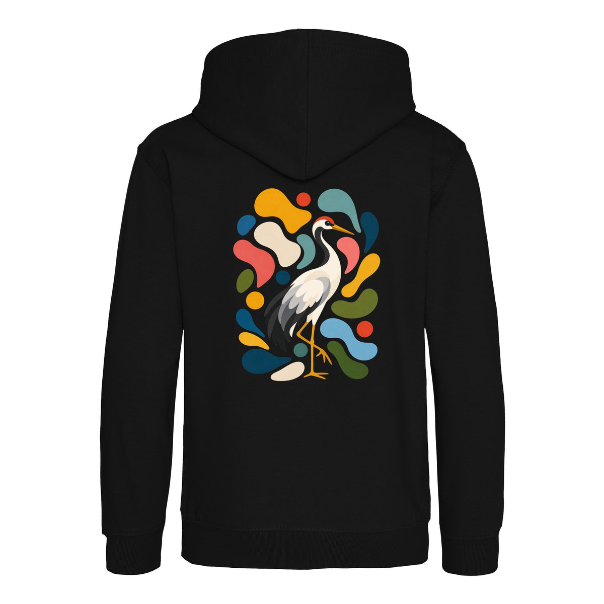 Stillness and Grace Kids' Hoodie - Freeform Fauna Deep Black colour variant image